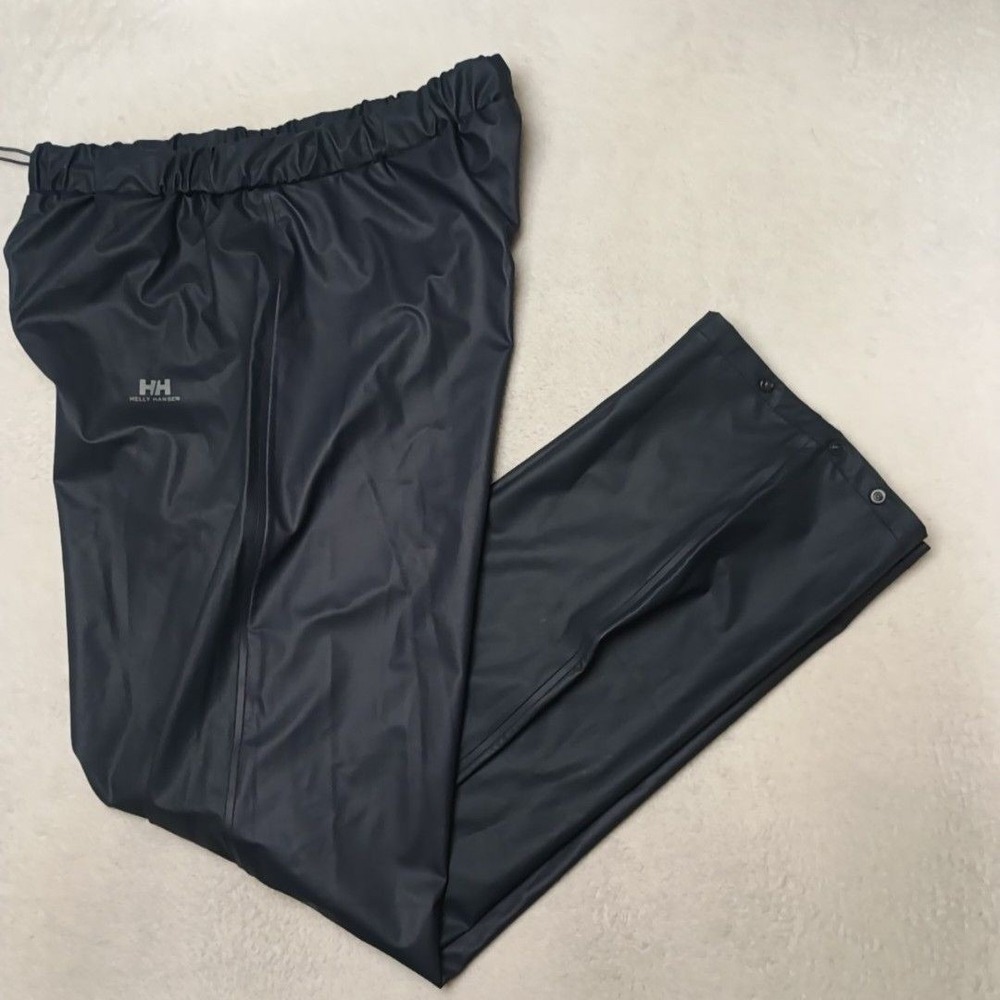 Helly Hansen Pants Men 32x32 Blue Rain Waterproof Drawstring Elastic Outdoor